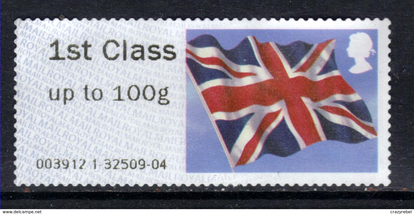 GB 2012 QE2 1st Post & Go Up To 100 Gms Union Flag Unused No Gum ( J933 ) - Post & Go Stamps