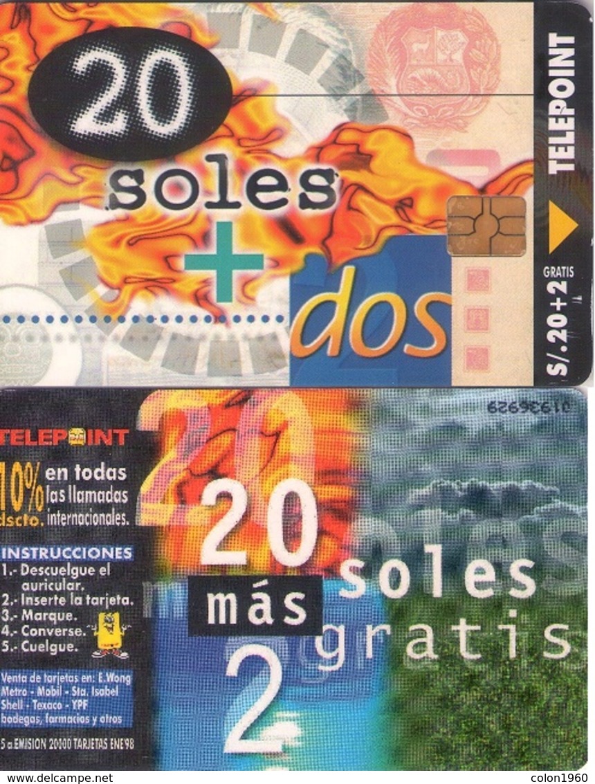TARJETA TELEFONICA DE PERU. 20 SOLES +2. TIRADA 20000 (341) - Perú