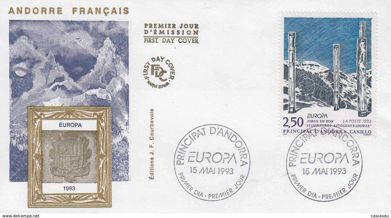 Enveloppe  FDC  1er  Jour    ANDORRE  ANDORRA    EUROPA    1993 - 1993