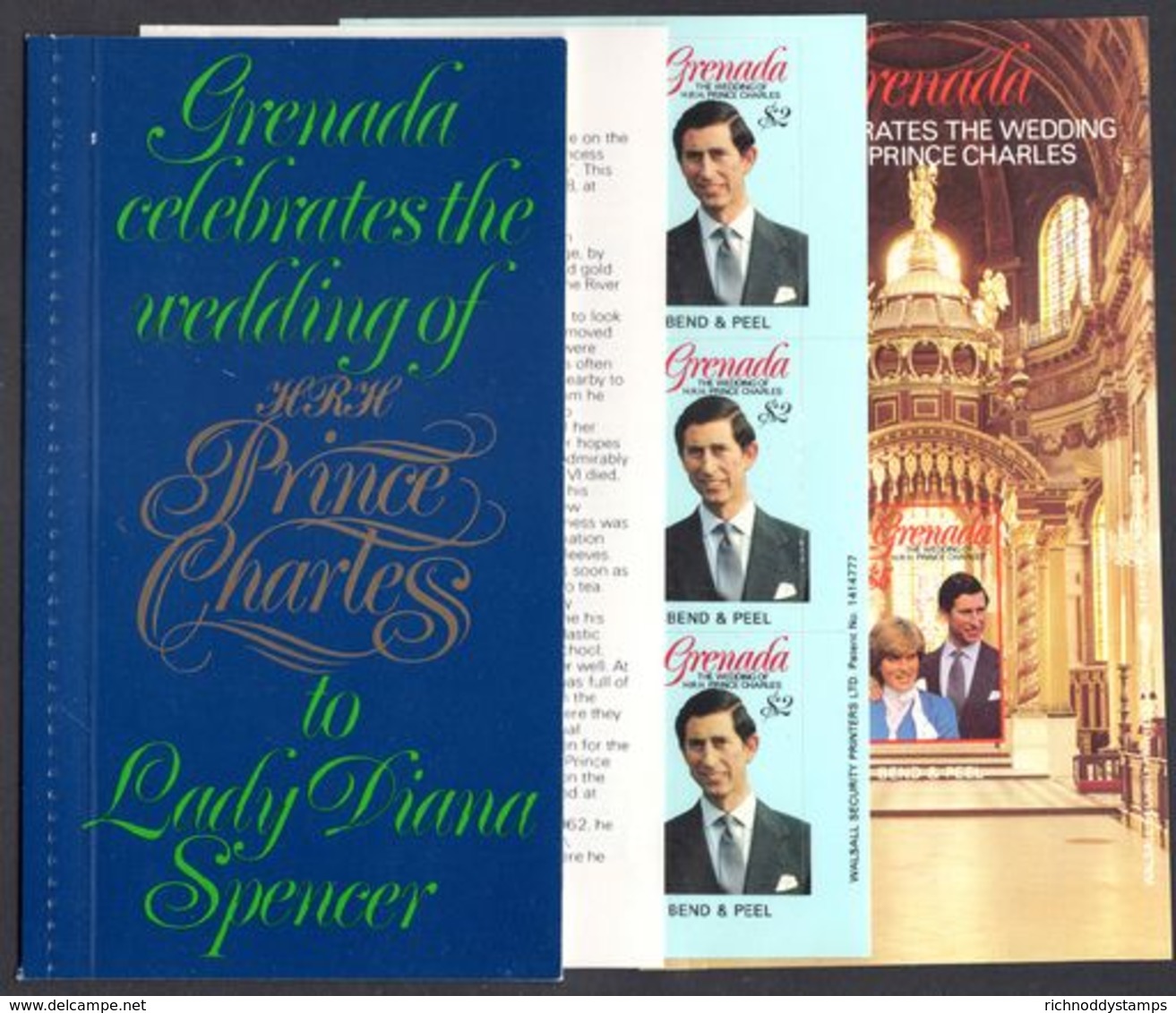 Grenada 1981 Royal Wedding Exploded Booklet Unmounted Mint. - Grenada (1974-...)