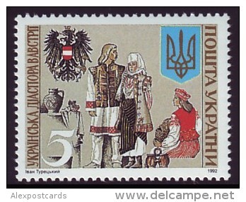 UKRAINE 1992. UKRAINIAN DIASPORA IN AUSTRIA. TRADITIONAL COSTUMES. Mi-Nr. 92. MNH (**) - Ukraine