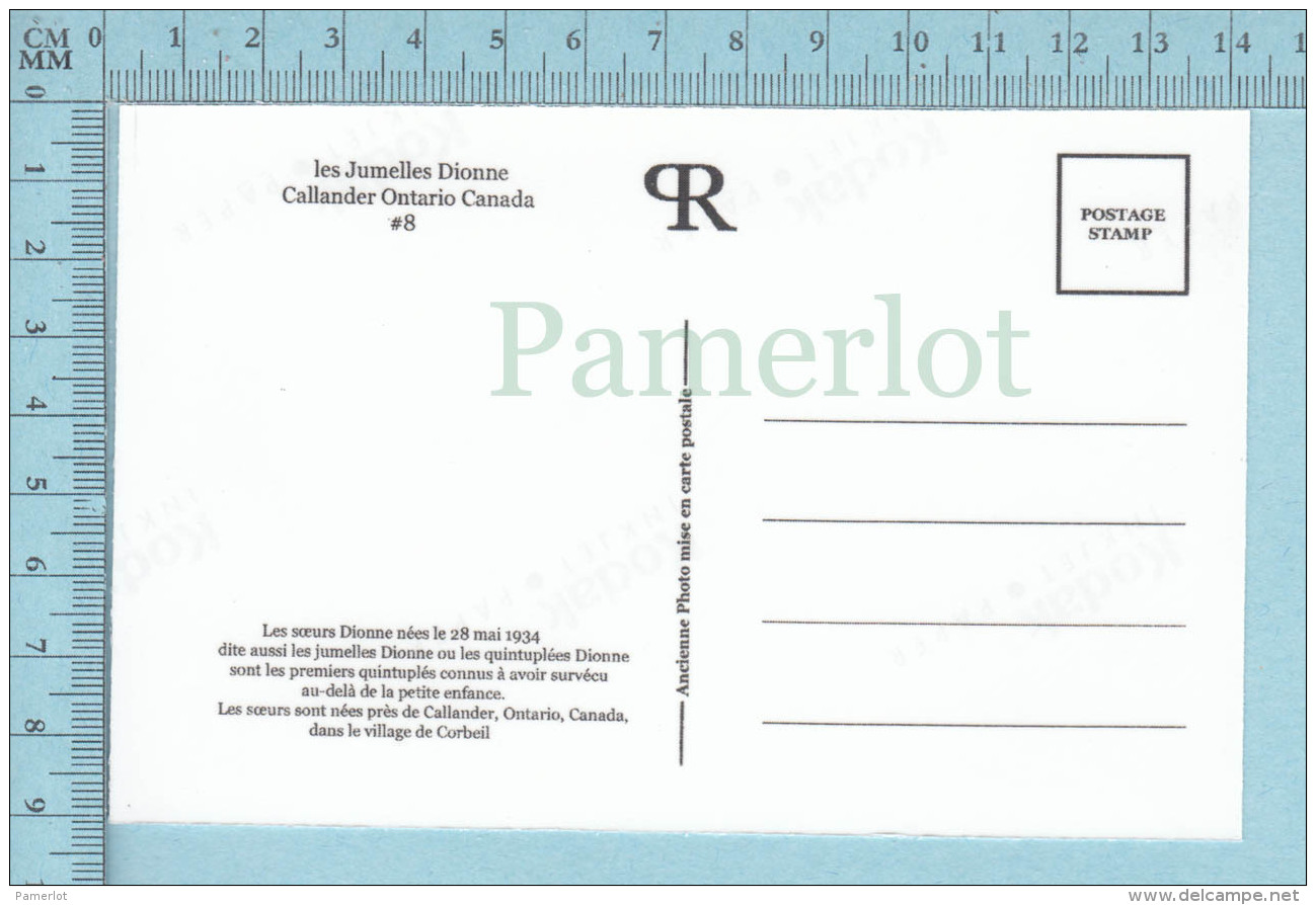 Les Quintuplées Dionne # 13 - CPM " Jumelles Dionne"  Né En 1934,Souflant Des Chandelles - Ont, Canada, Reproduction - Groupes D'enfants & Familles