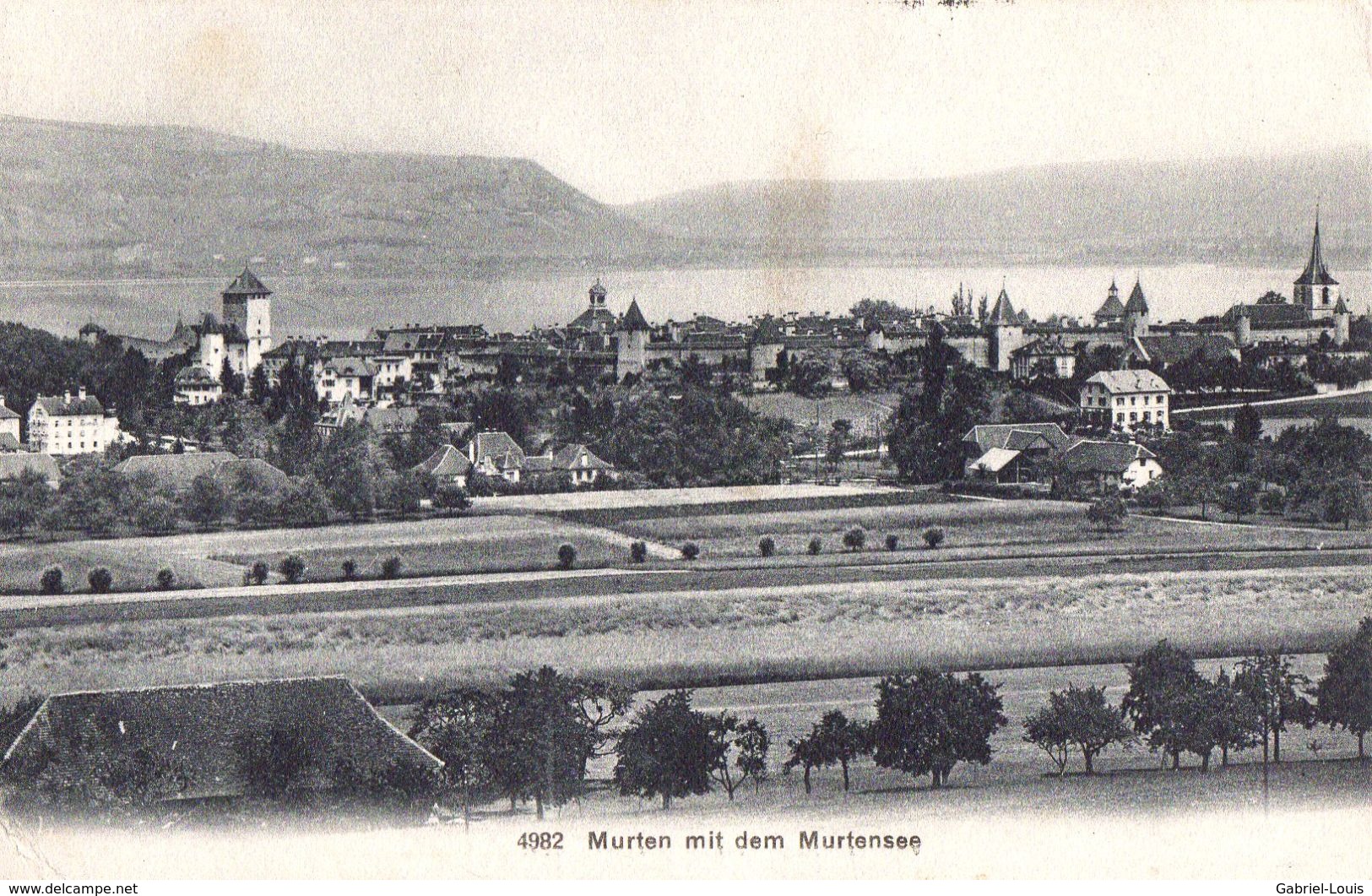 Murten Mit Dem Murtensee - Morat Et Lac De Morat - Murten