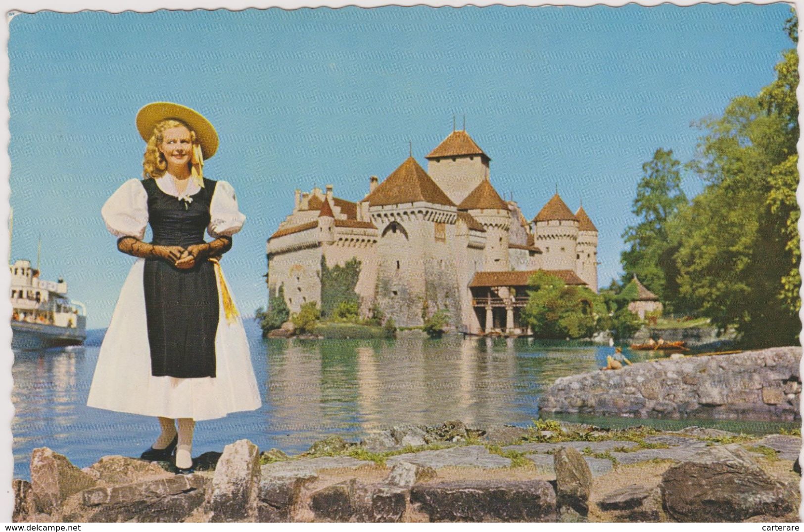 SUISSE,HELVETIA,SWISS,SCHWEIZ,SVIZZERA,SWITZERLAND ,VAUD,chateau De Chillon,veytaux,Montreux, Lac Léman,rare - Montreux