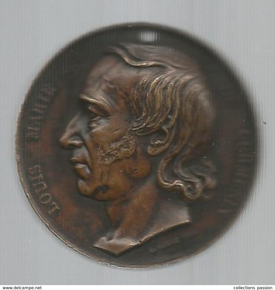 Médaille, Vicomte Louis Marie De CORMENIN , Par Rogat , 1842 , Cuivre ,2 Scans, Frais Fr 4.85e - Adel