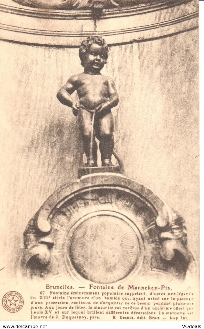 Bruxelles - CPA - Brussel - Fontaine De Manneken-Pis - Beroemde Personen