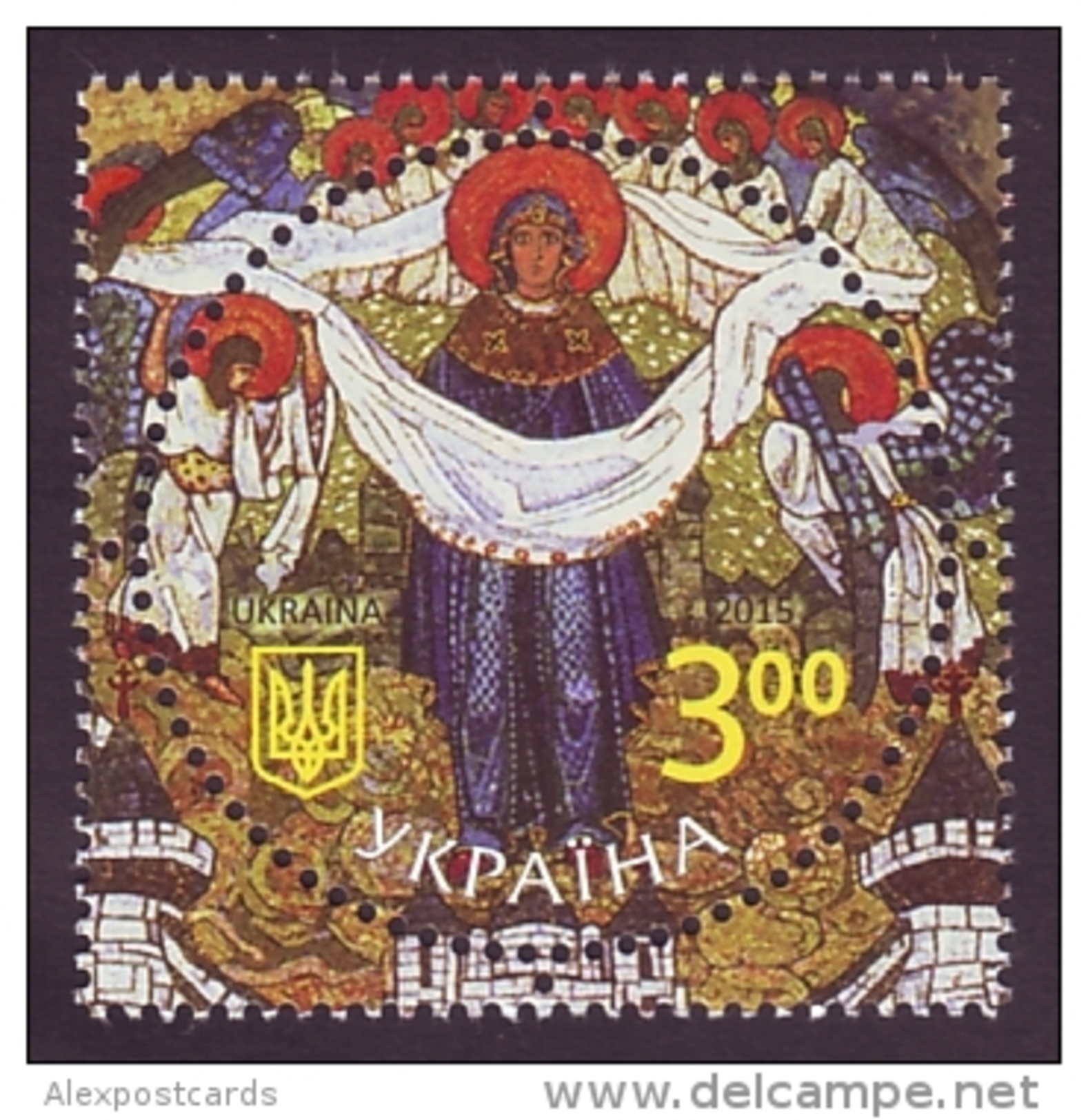 UKRAINE 2015. MOSAIC ''THE INTERCESSION OF THE VIRGIN'' By NICHOLAS RÖRICH. Round Stamp Mi-Nr. 1508. MNH (**) - Ukraine