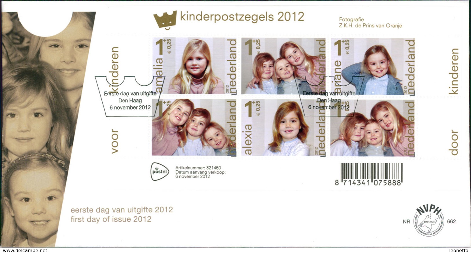 Netherlands FDC 2012, Blockausgabe: „Voor Het Kind“, Michel Block 146 (27) - FDC