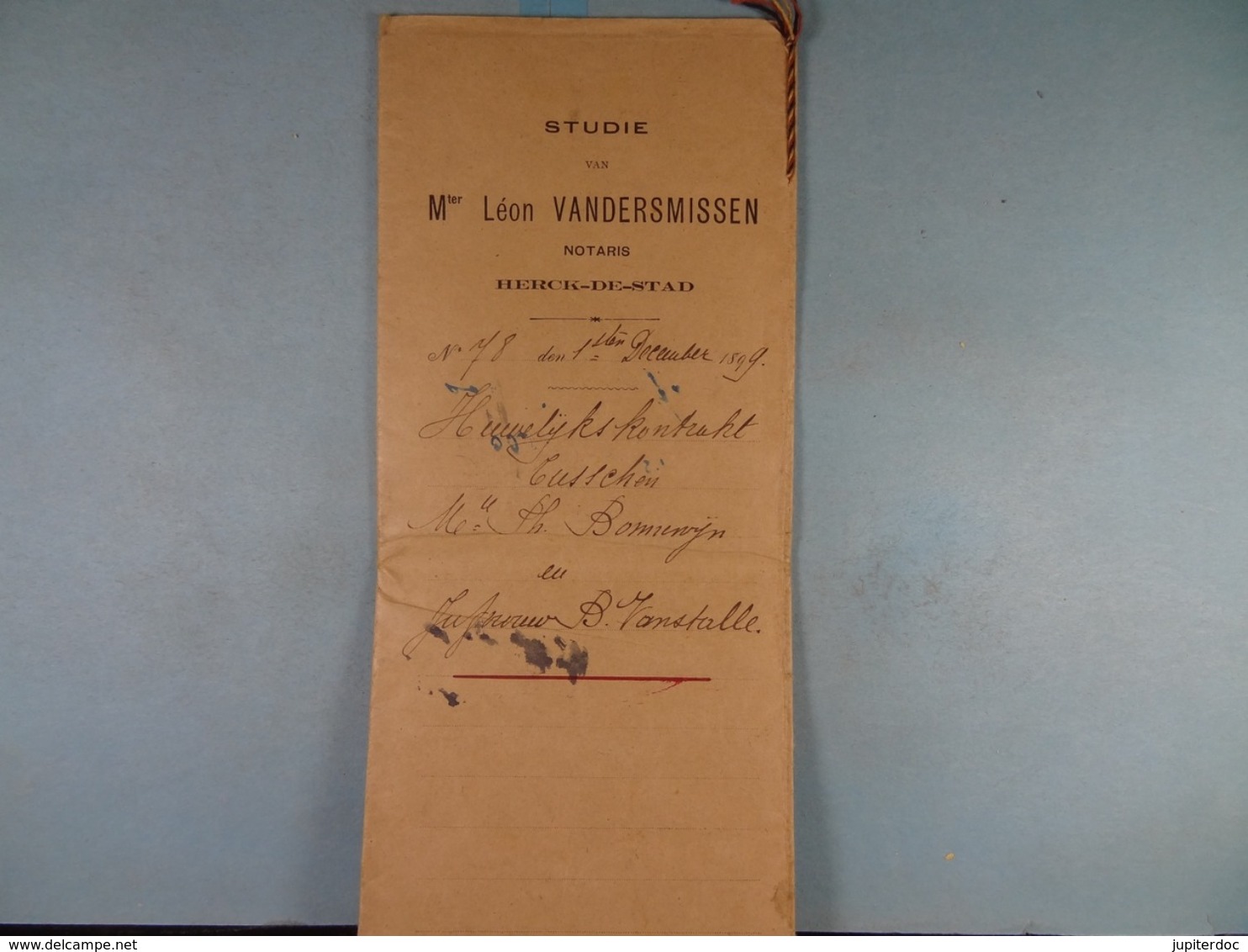 Acte Notarié 1899 Huwelijkscontract Bonnewijn Brussel Vanstalle Schuelen /6/ - Manuscrits