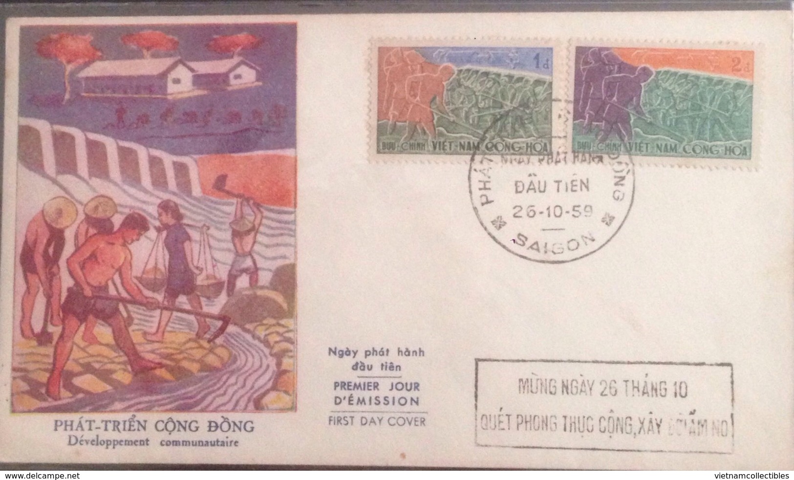 FDC South Vietnam Viet Nam Cover 1959 : Community Development - Vietnam