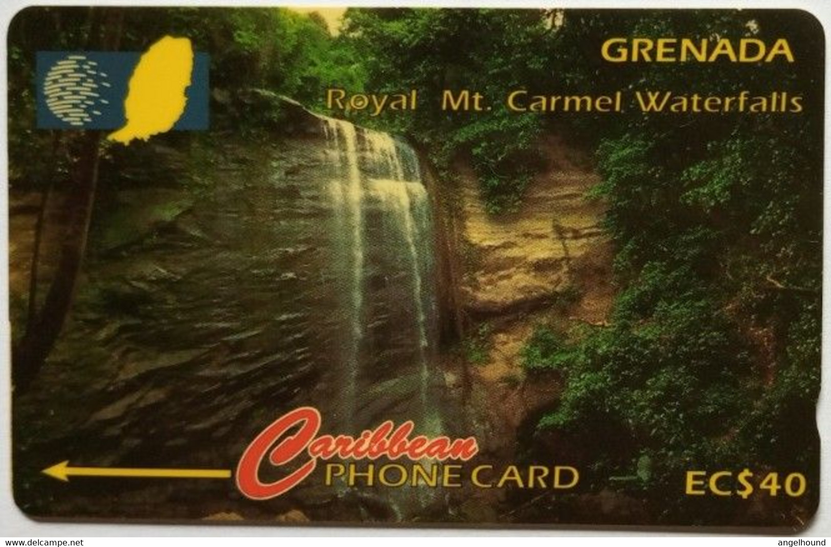 Grenada Cable And Wireless 148CGRD  EC$40 " Royal Mt. Carmel Waterfalls" - Grenade