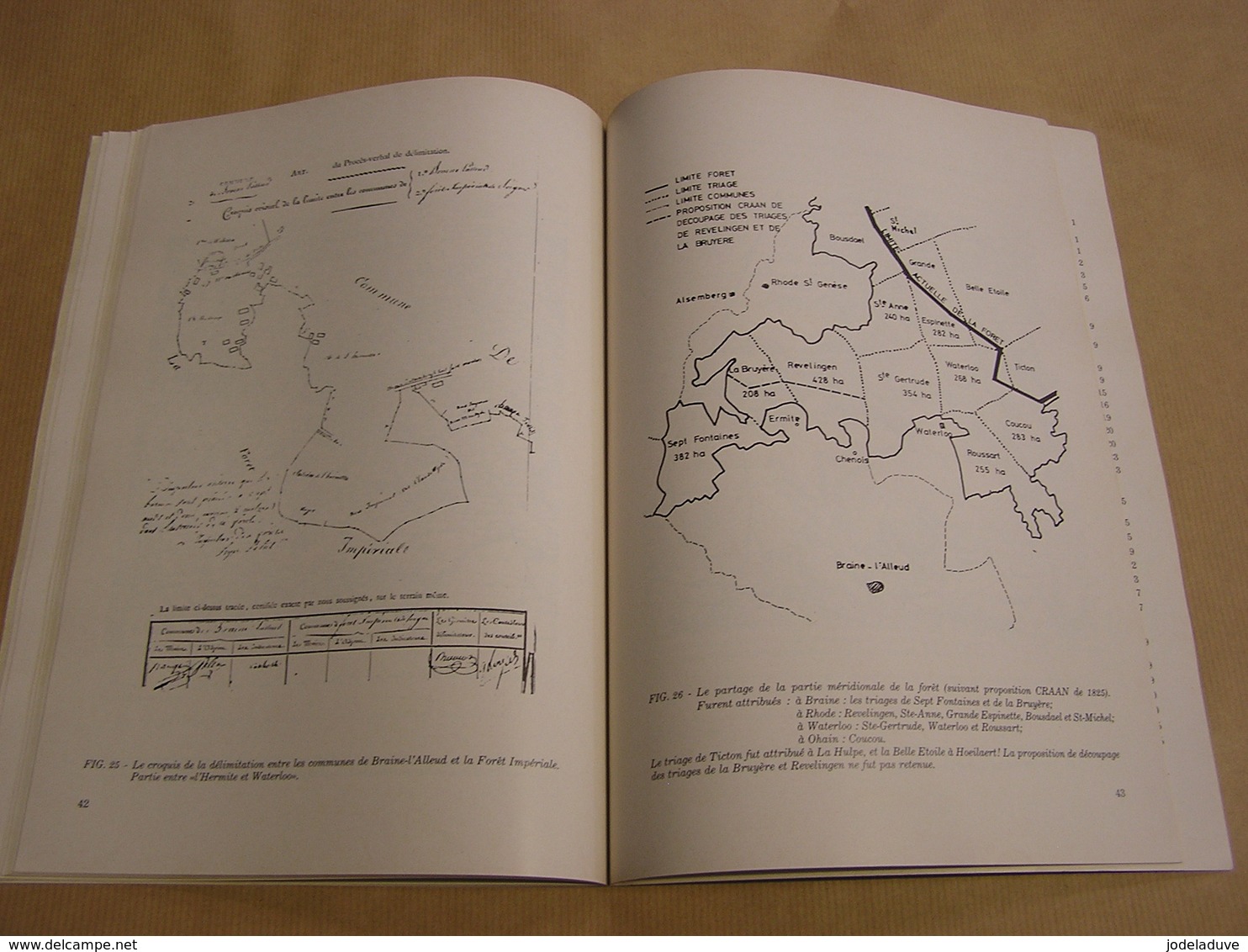 BRAINE L' ALLEUD ET LE FORÊT DE SOIGNES Ernest Pays 1983 Régionalisme Brabant Wallon Carte Plan Cartographie Bornes