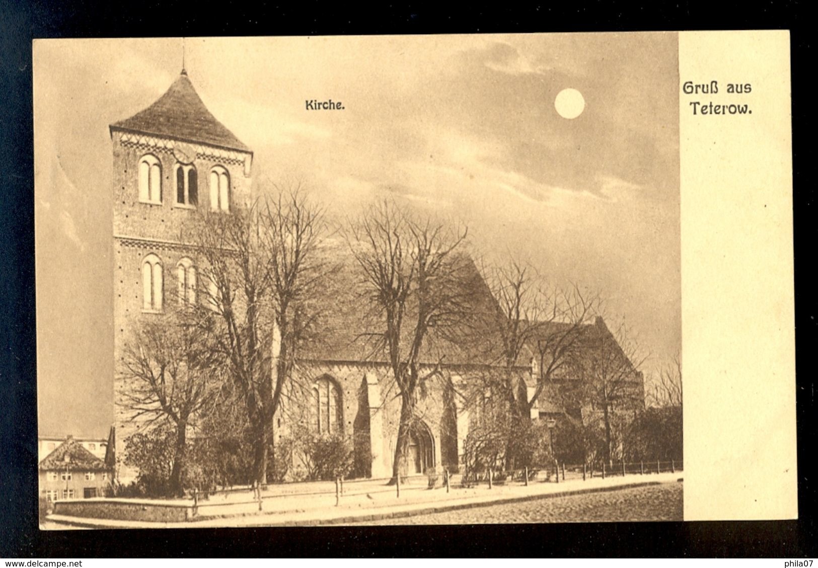 Teterow Kirche / Postcard Circulated, 2 Scans - Teterow