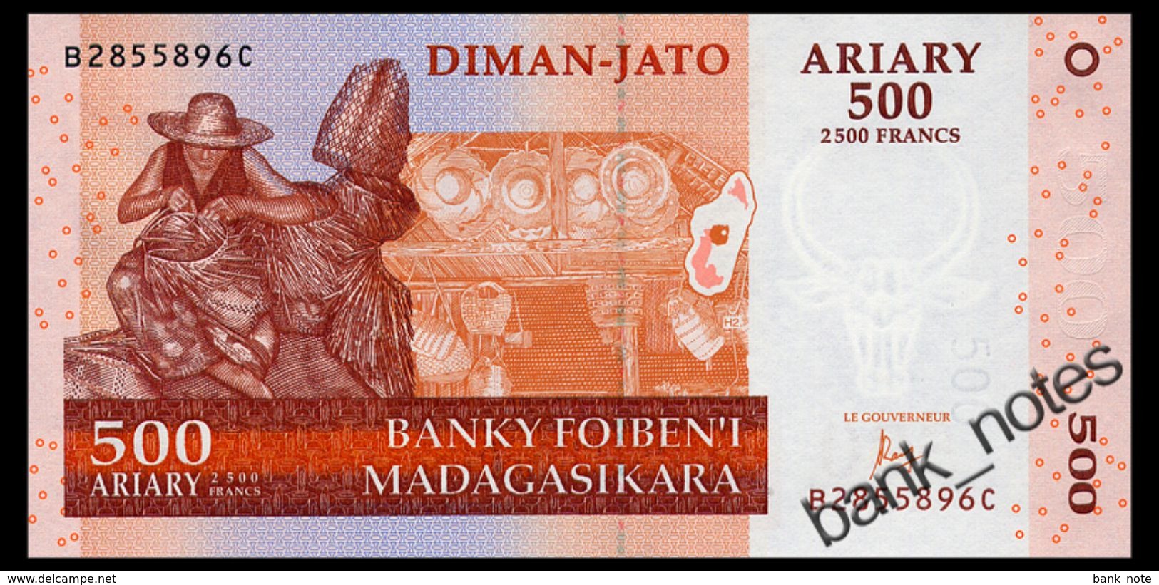 MADAGASCAR 500 ARIARY 2004 Pick 88c Unc - Madagaskar