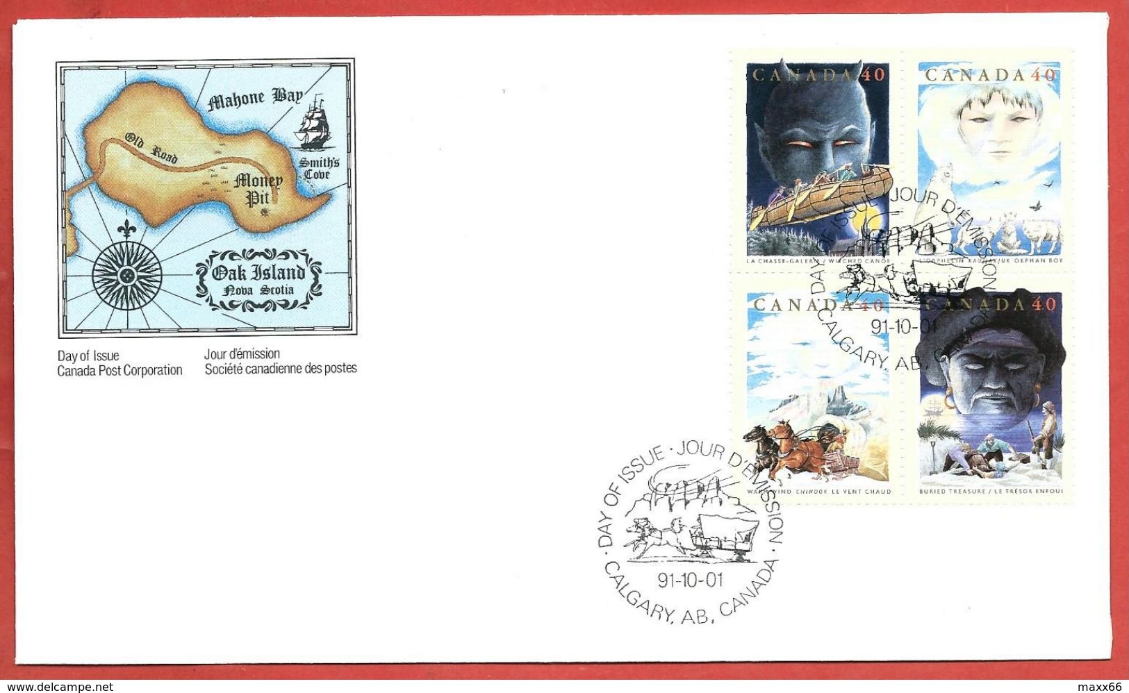 CANADA PRESENTATION PACK FDC - 1991 FOLKTALES - Contes Populaires - With FDC - FOLDER - Enveloppes Commémoratives