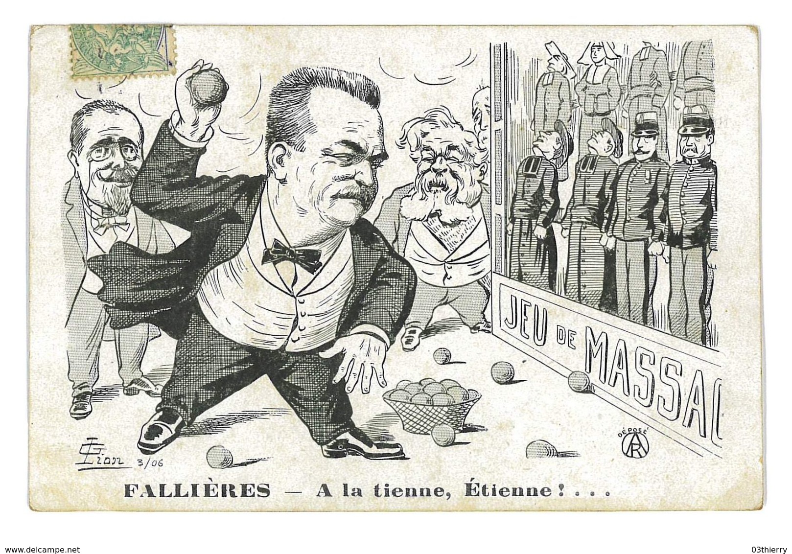 CPA DESSIN G. LION A LA TIENNE ETIENNE  Fallieres Caricature Politique Satirique Illustrateur - Lion