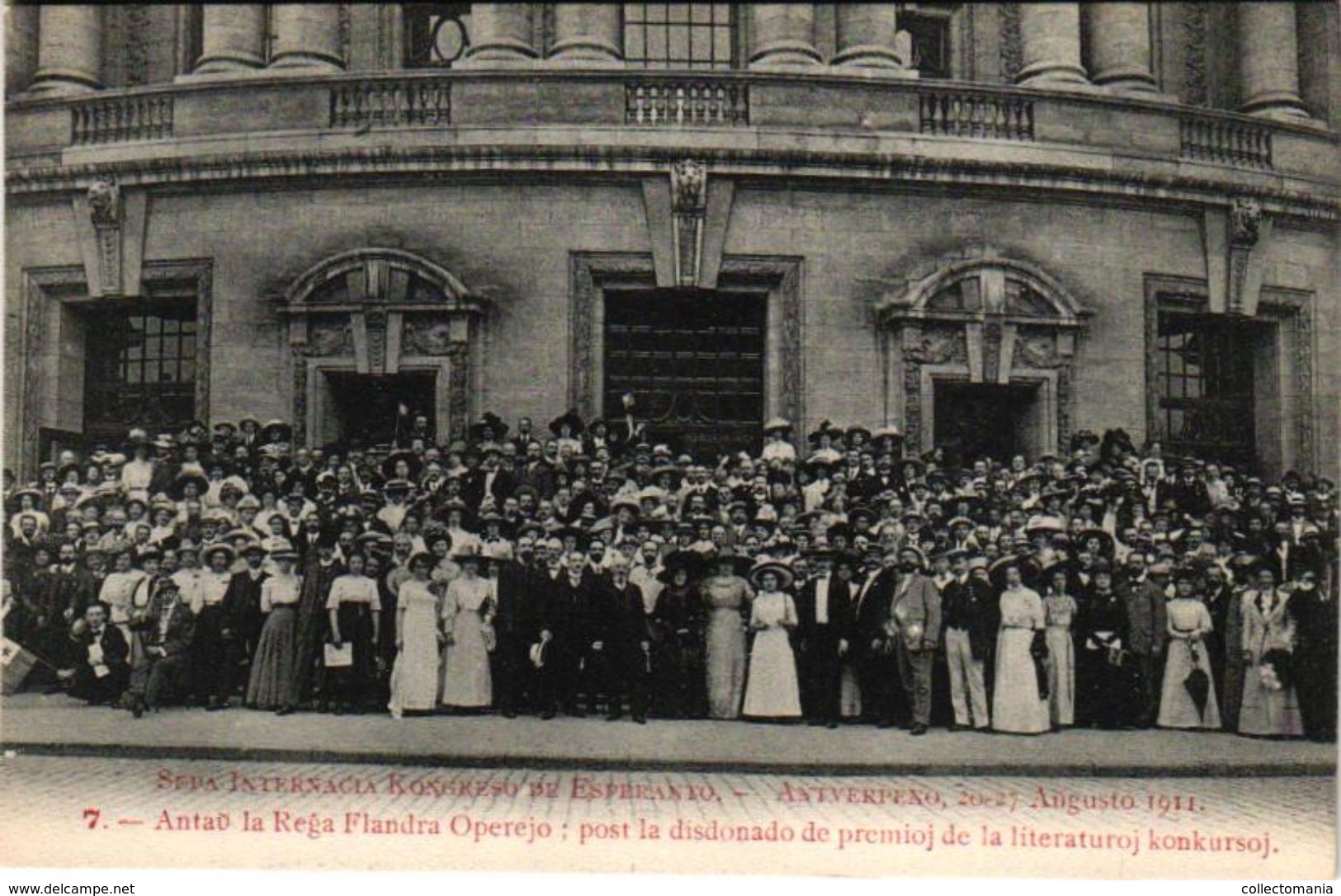 24 postcards SET Esperanto Kongreso Antverpeno 1911 Croix Rouge Ruga Kruco  American German Russian French  Group