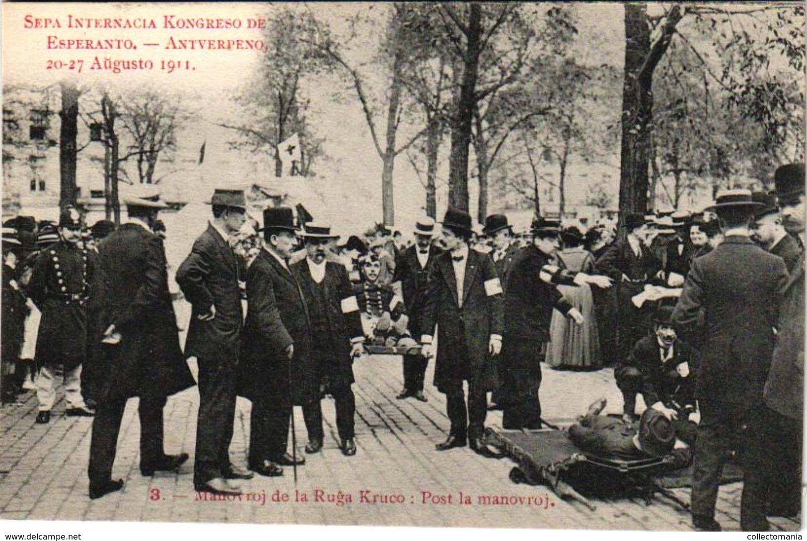 24 postcards SET Esperanto Kongreso Antverpeno 1911 Croix Rouge Ruga Kruco  American German Russian French  Group