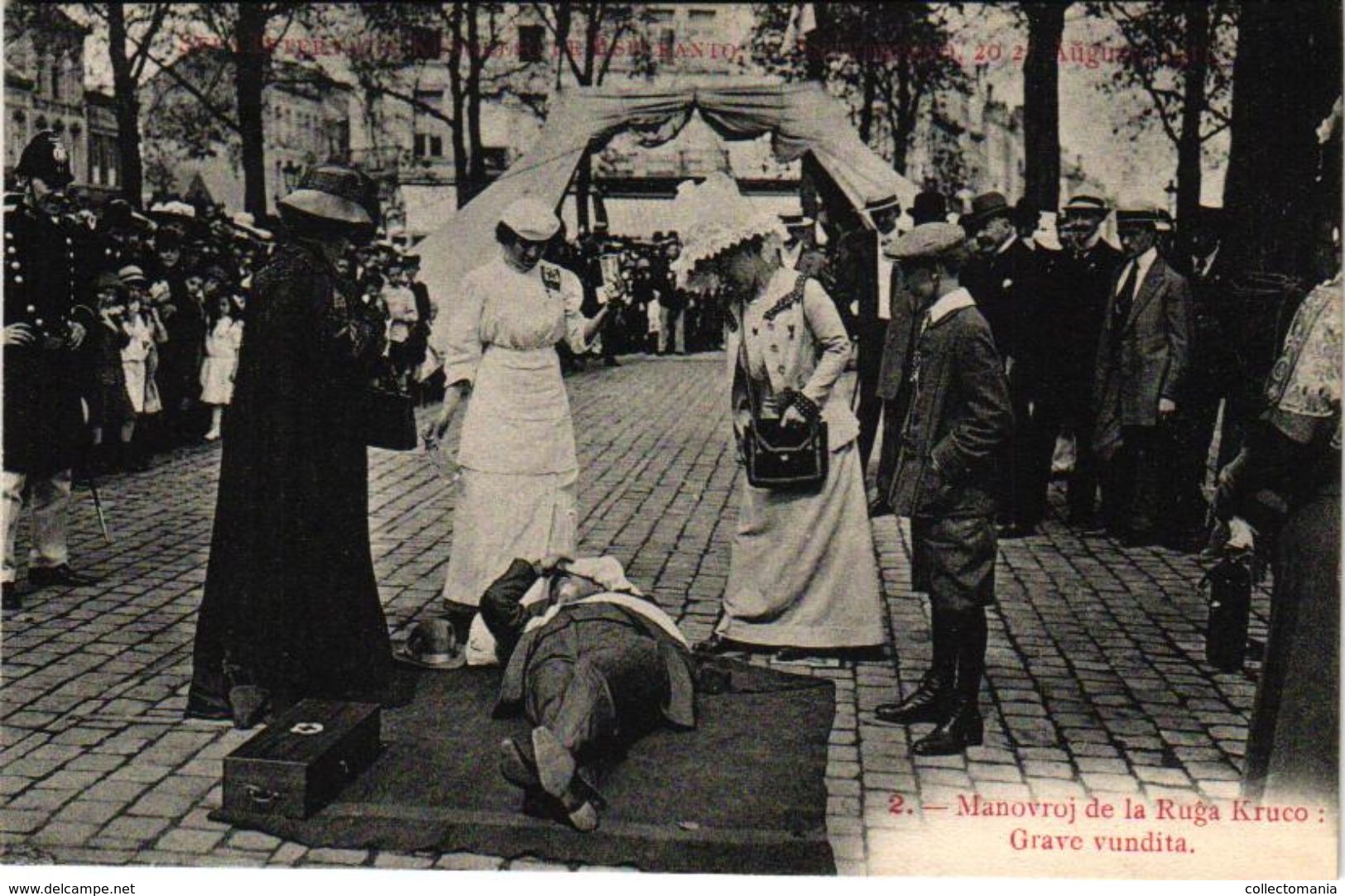 24 postcards SET Esperanto Kongreso Antverpeno 1911 Croix Rouge Ruga Kruco  American German Russian French  Group