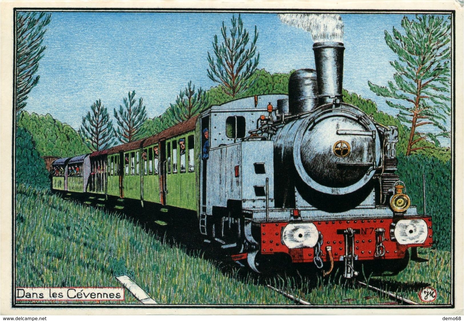 Cévennes Train Dans Les Cévennes 500 Exemplaires Des.J. MAGNAUX - Autres