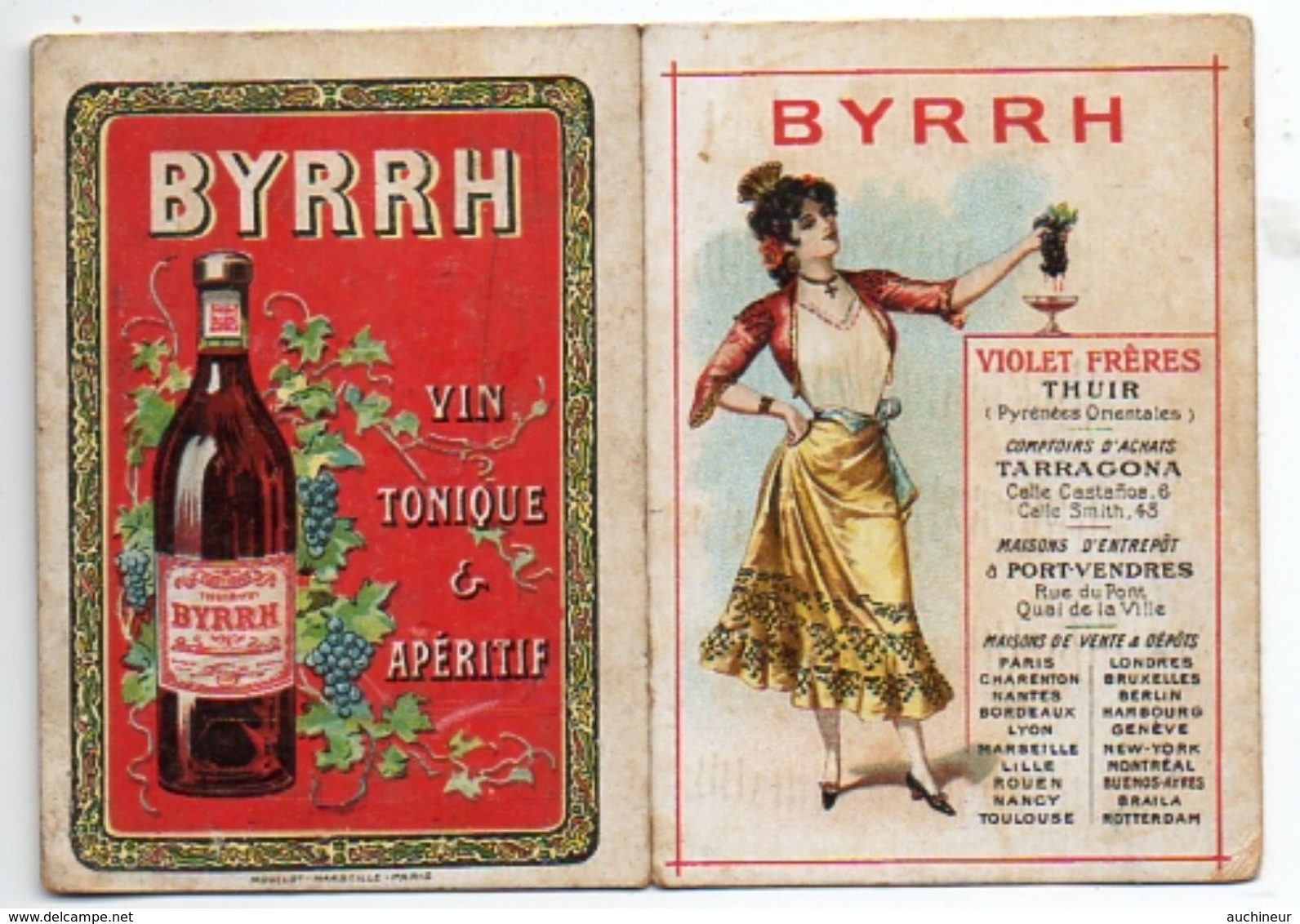 Calendrier De Poche 1903, Byrrh à 2 Volets - Kleinformat : 1901-20