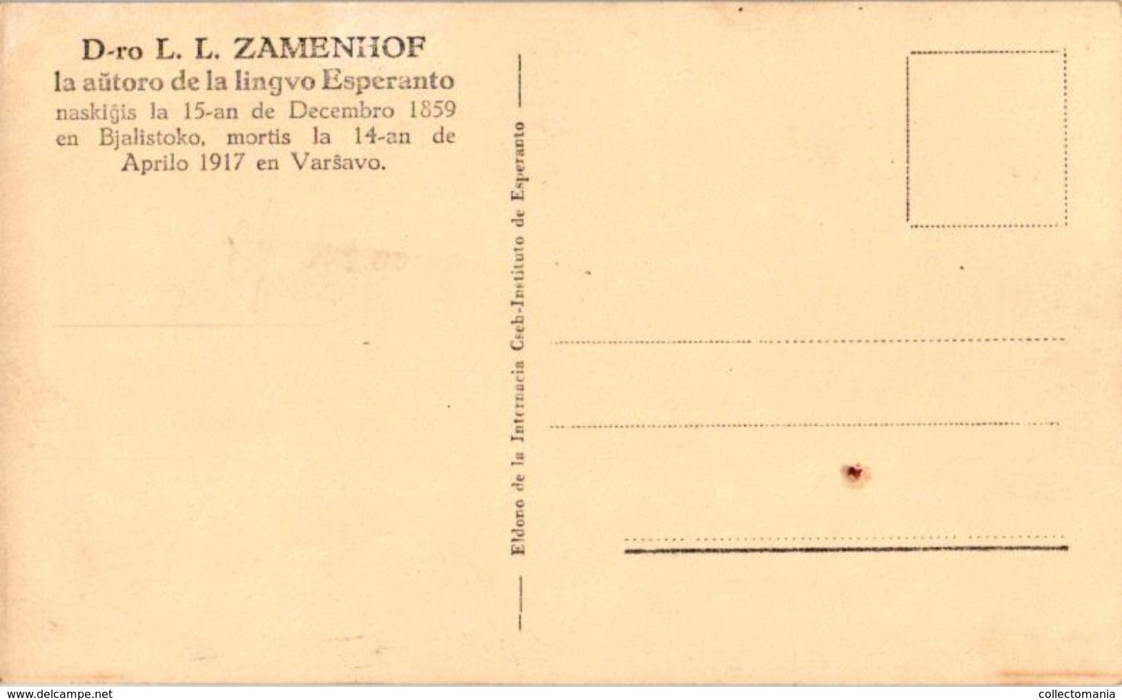 2 CPA  Esperanto L. Zamenhof Photo Kongreso De Flandra Ligo Esperantista  Brugge  1938 - Esperanto