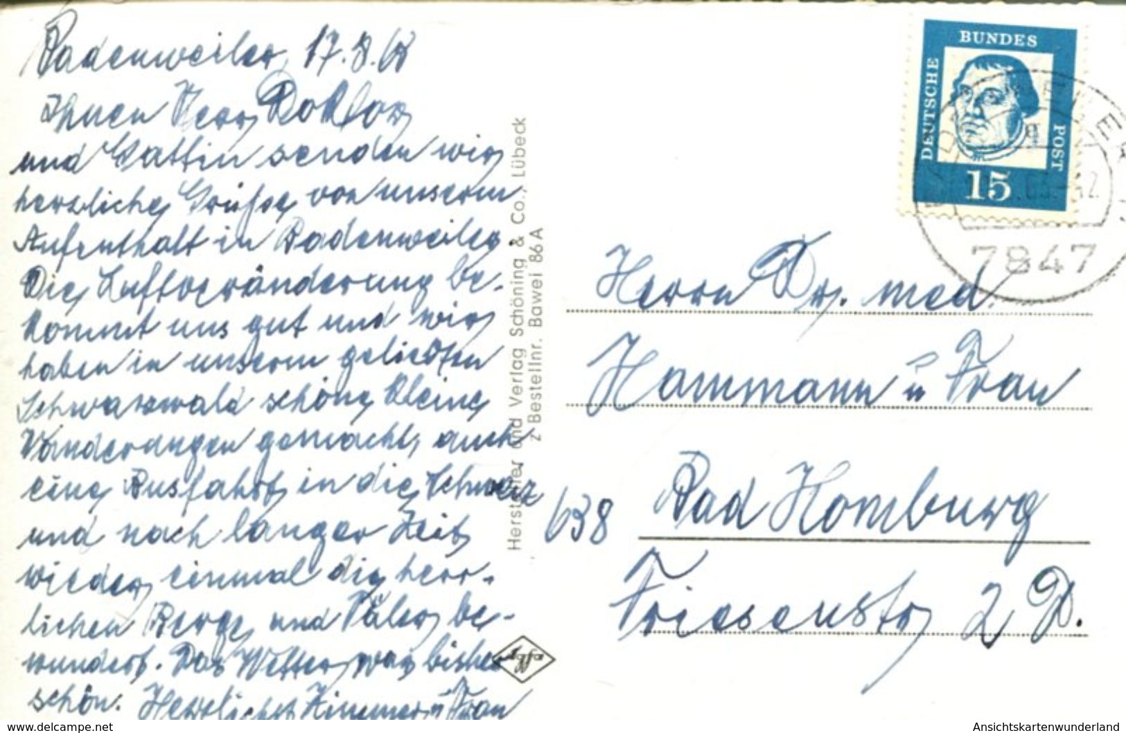 003265 Gruss Aus Badenweiler Im Schwarzwald Mehrbildkarte 1968 - Badenweiler