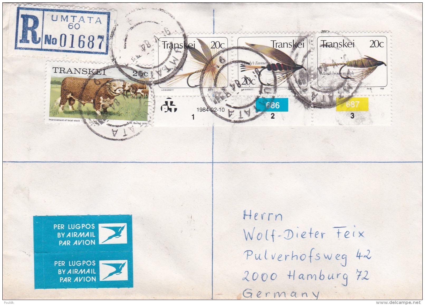 Transkei Registered Cover Posted Umtata 1984 To Germany  (G88-33) - Transkei