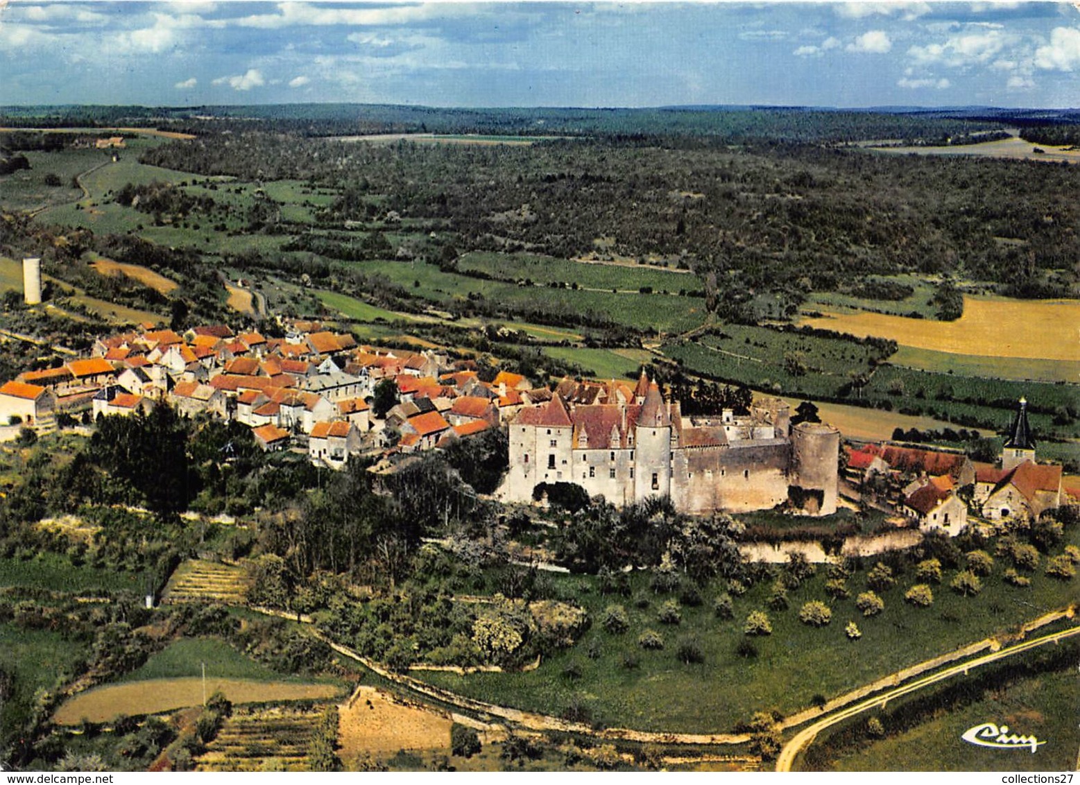 21-CHATEAUNEUF-EN-AUXOIS- VUE GENERALE AERIENNE - Autres & Non Classés