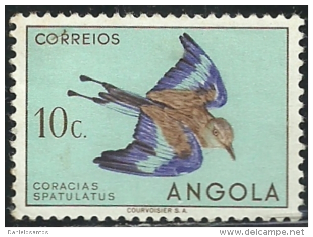 Angola 1951 Birds In Natural Colors A32 Racquet Tailed Roller Mint No Gum - Cuckoos & Turacos
