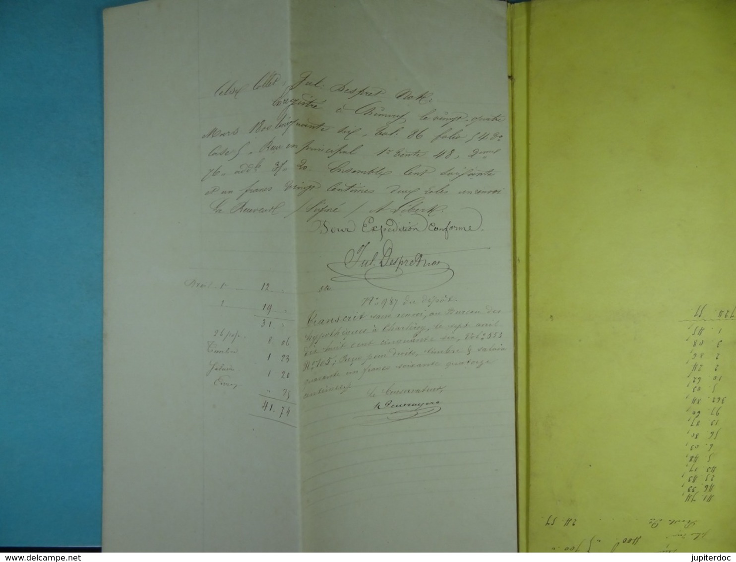 Acte Notarié 1856 Vente Huaux De Baileux à Poucet De Bourlers /13/ - Manuscrits