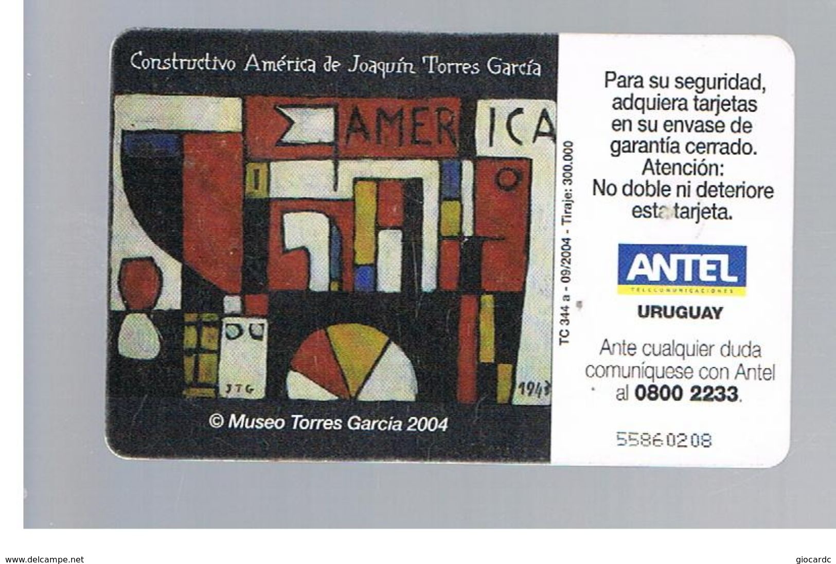 URUGUAY -   2004 PAINTING . TORRES GARCIA    - USED  -  RIF. 10463 - Pittura