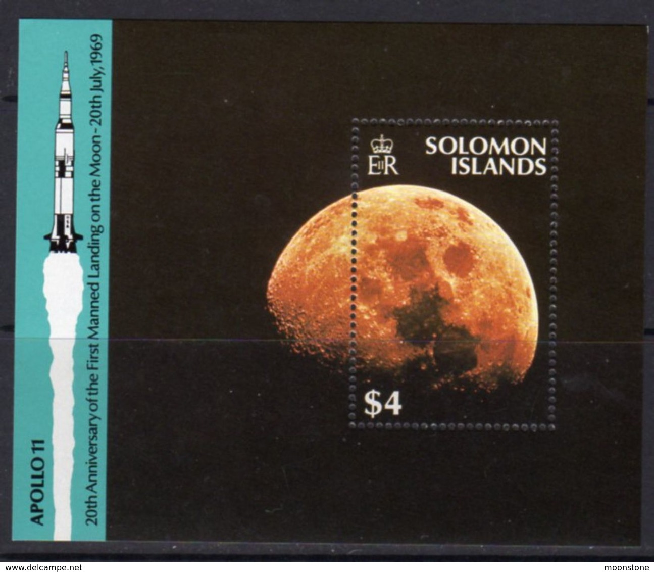 Solomon Islands 1989 20th Anniversary Of Moon Landing MS, MNH, SG 656 (B) - Solomon Islands (1978-...)