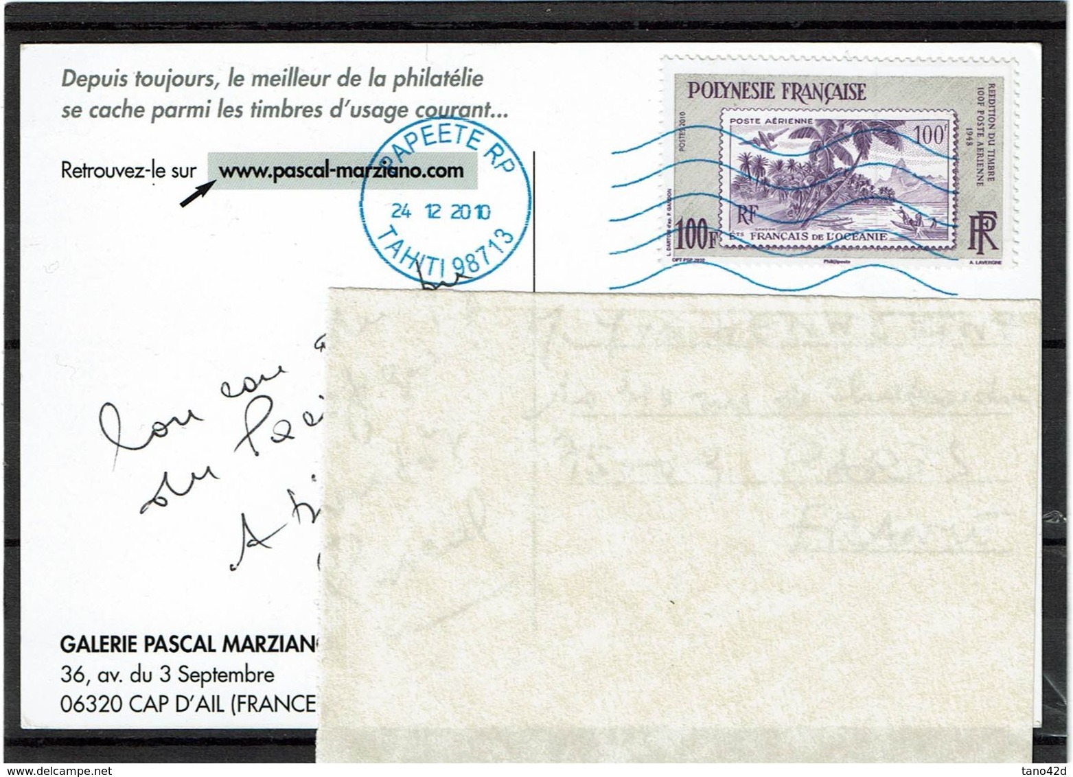 HK2- POLYNESIE FRANCAISE - CP VOYAGEE - Storia Postale