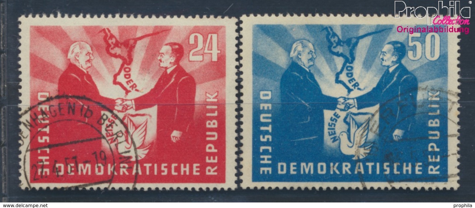 DDR 284-285 (kompl.Ausg.) Bedarfsstempel Gestempelt 1951 Deutsch-polnische Freundschaft (8193866 - Gebraucht