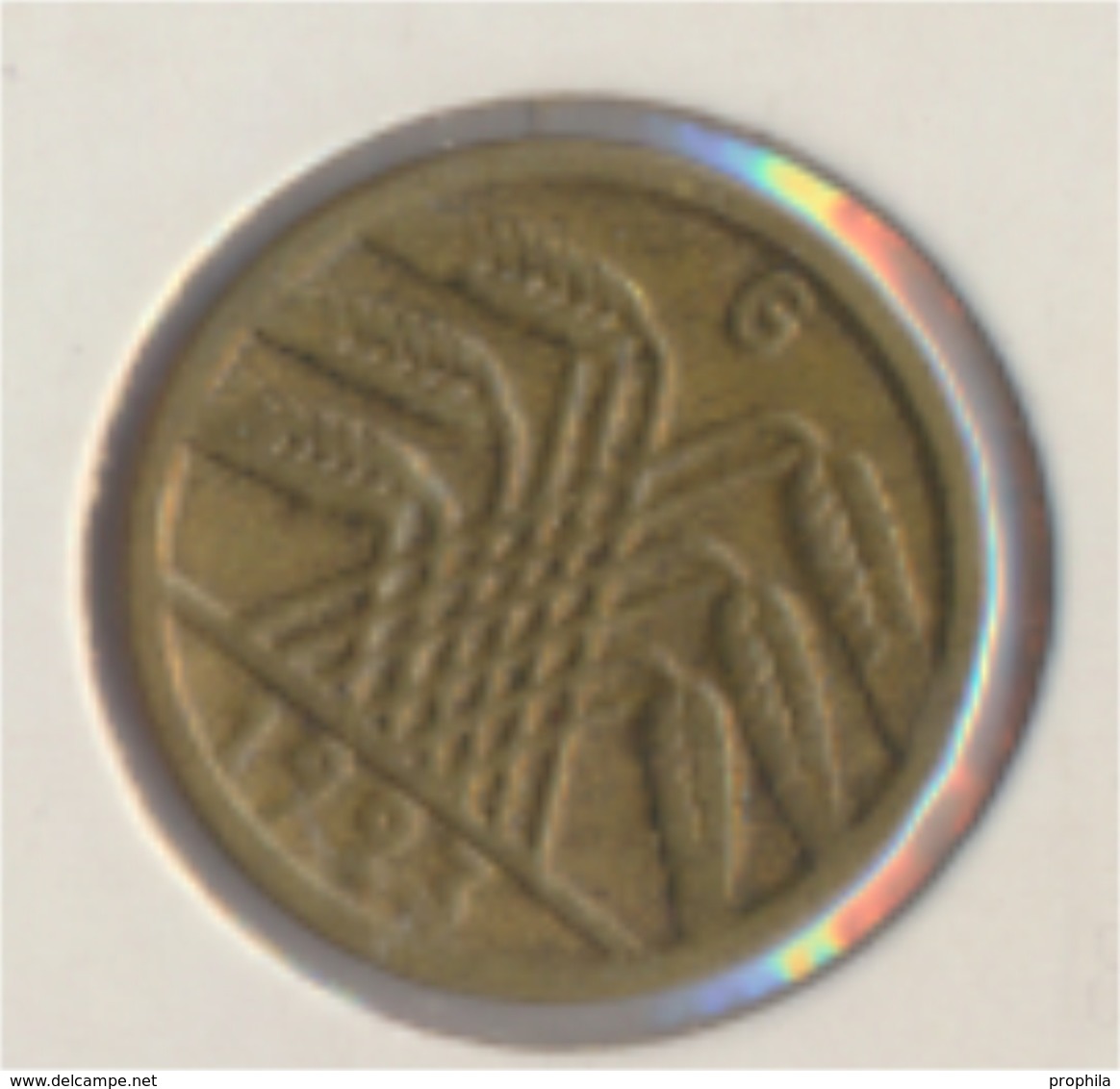 Deutsches Reich Jägernr: 308 1923 G Sehr Schön Aluminium-Bronze 1923 5 Rentenpfennig Ähren (9157969 - 5 Rentenpfennig & 5 Reichspfennig