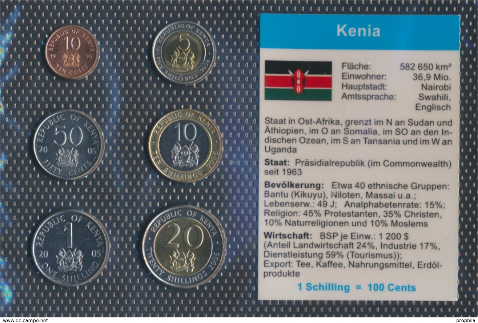 Kenia Stgl./unzirkuliert Kursmünzen Stgl./unzirkuliert 1995-1998 10 Cents Bis 20 Schilling (9031222 - Kenia