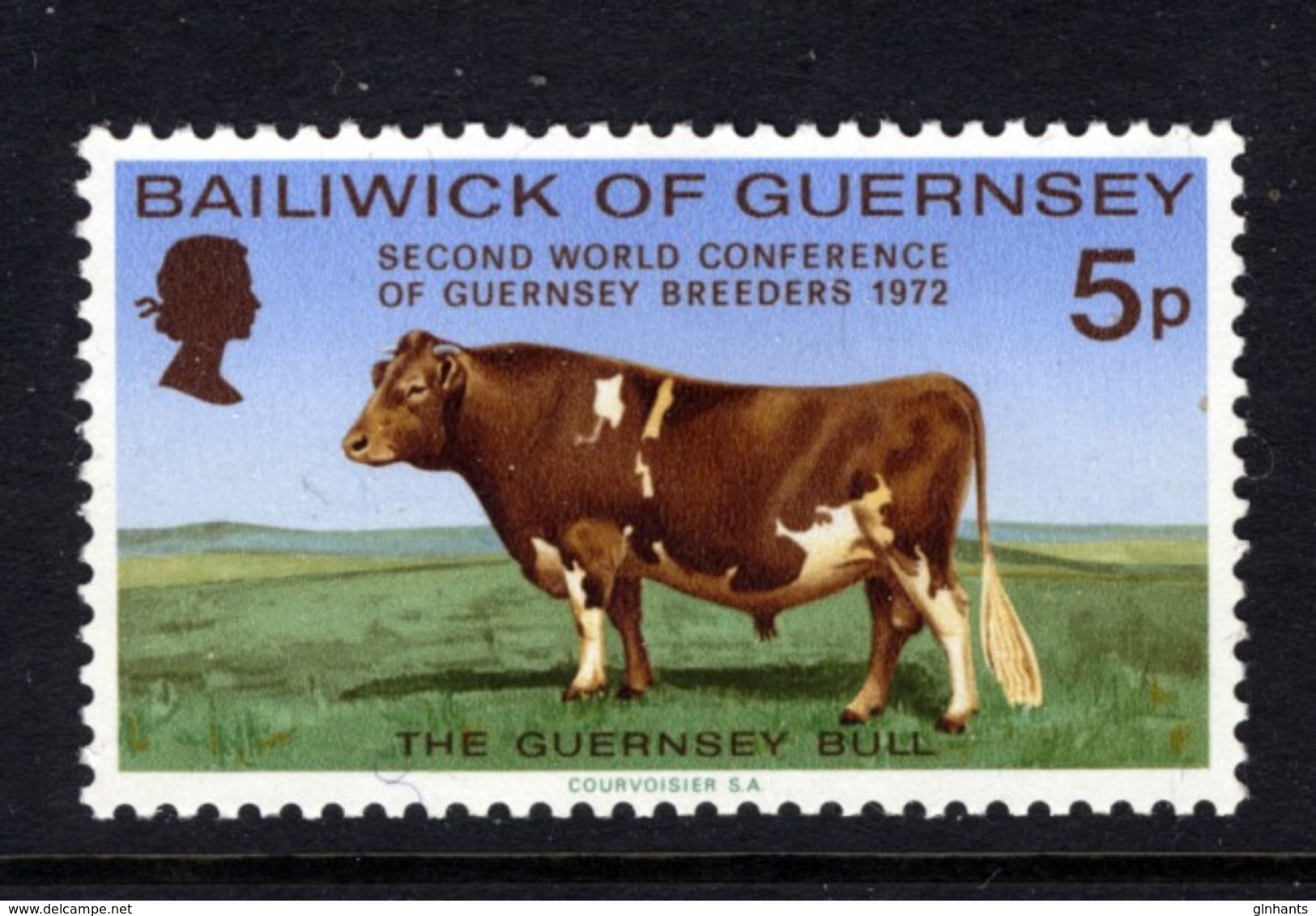 GUERNSEY - 1972 GUERNSEY BULL STAMP FINE MNH ** - Guernesey