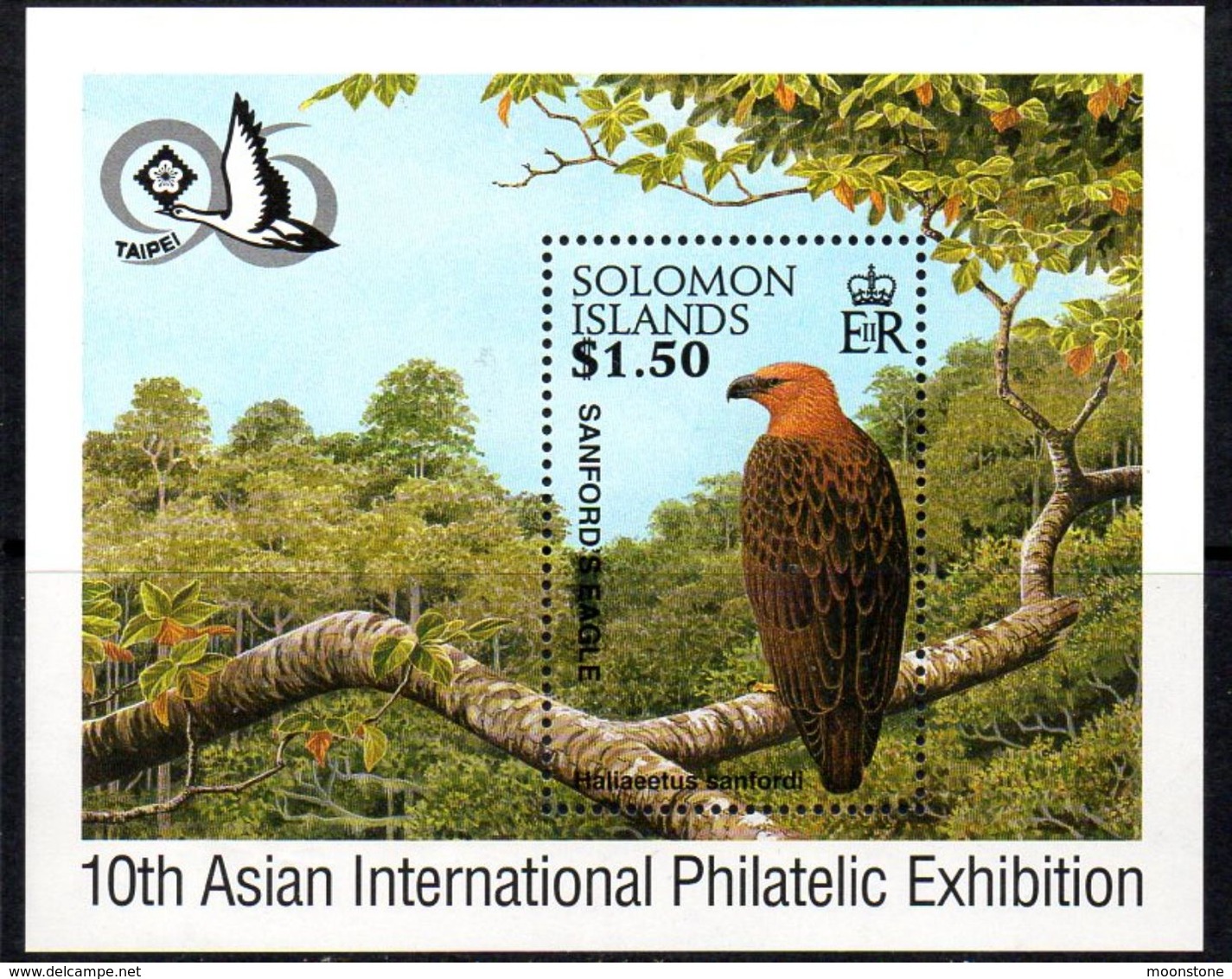 Solomon Islands 1996 Taipei Sea Eagle Bird MS, MNH, SG 869 (B) - Solomoneilanden (1978-...)