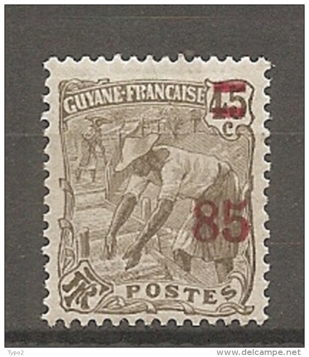 GUYANE - Yv. N°  100  * 85c S 45c  Cote 1,9 Euro  BE 2 Scans - Neufs