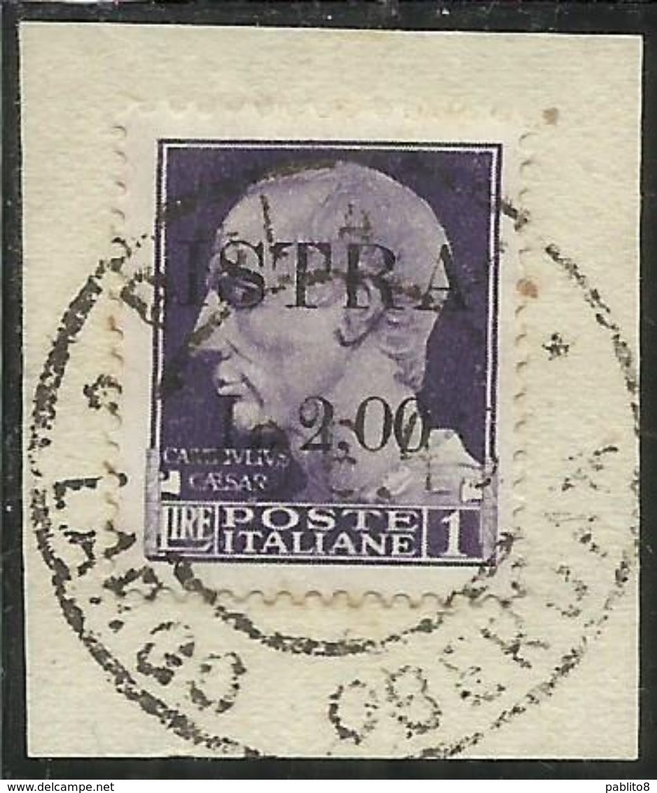 OCCUPAZIONE JUGOSLAVIA IUGOSLAVIA ISTRA ISTRIA POLA 1945 SOPRASTAMPATO D'ITALIA ITALY LIRE 2 SU 1 L. USATO USED OBLITERE - Joegoslavische Bez.: Trieste