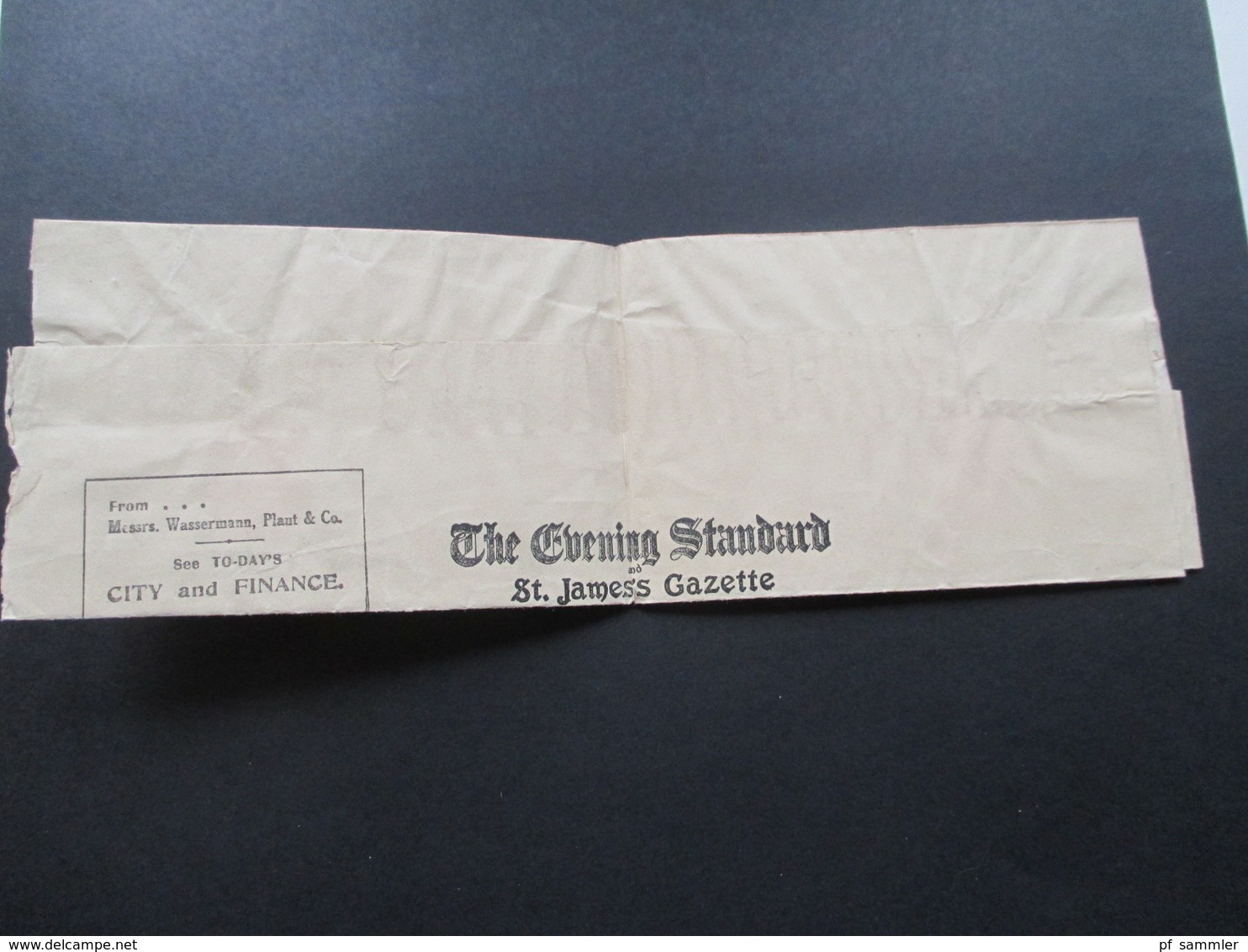 GB 1913 Streifband / Private Ausgabe! The Evening Standart And St. James's Gazette. London Nach Berlin Gesendet! - Briefe U. Dokumente