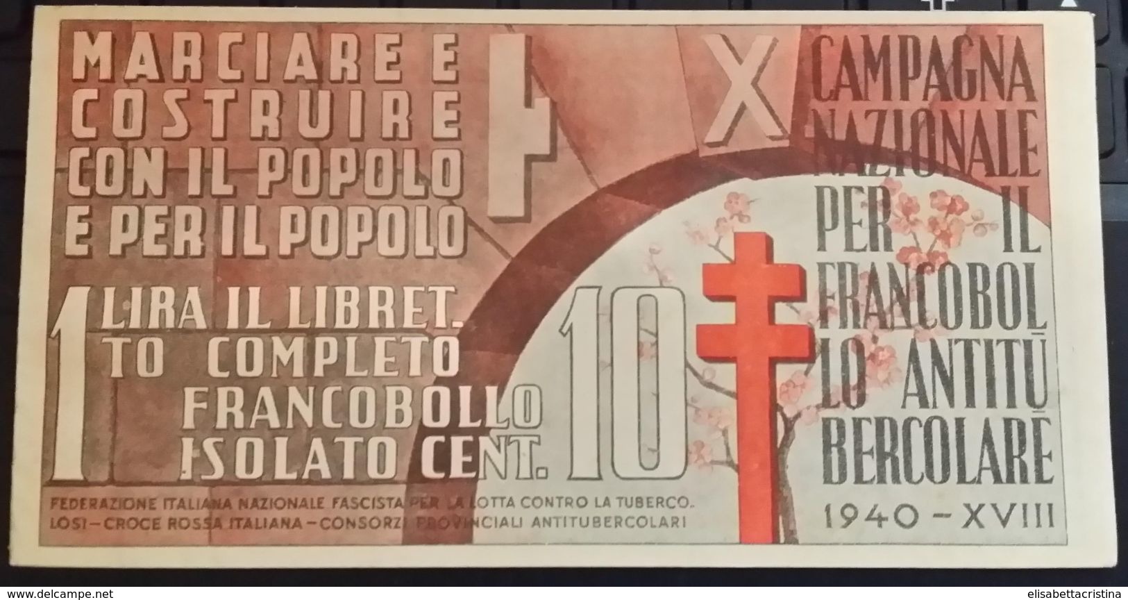 Campagna Nazionale Per Il Francobollo Antitubercolare 1940-XVIII - Publicity