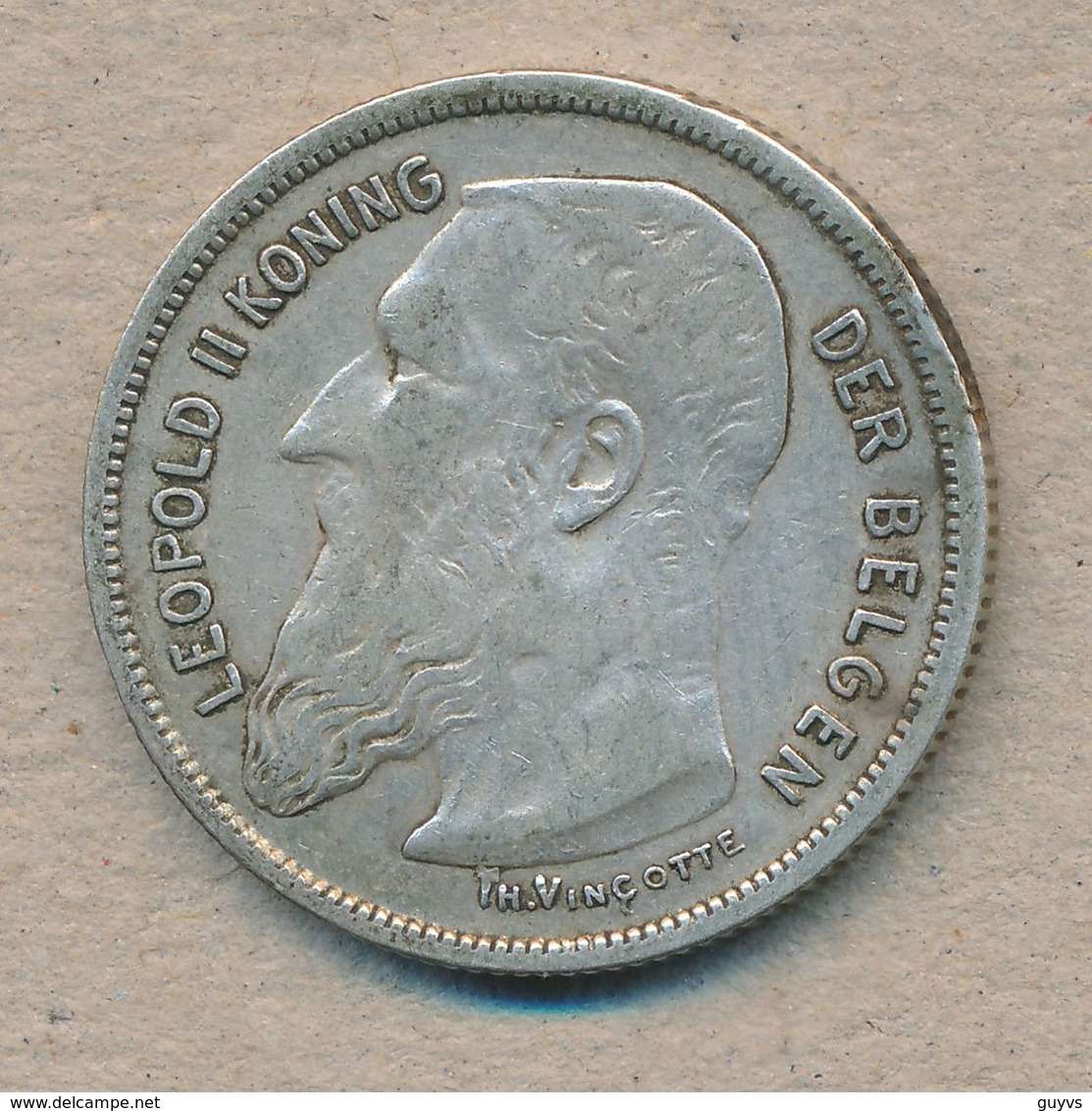 België/Belgique 2 Fr Leopold II 1904 Vl Morin 195 (137820) - 2 Francs
