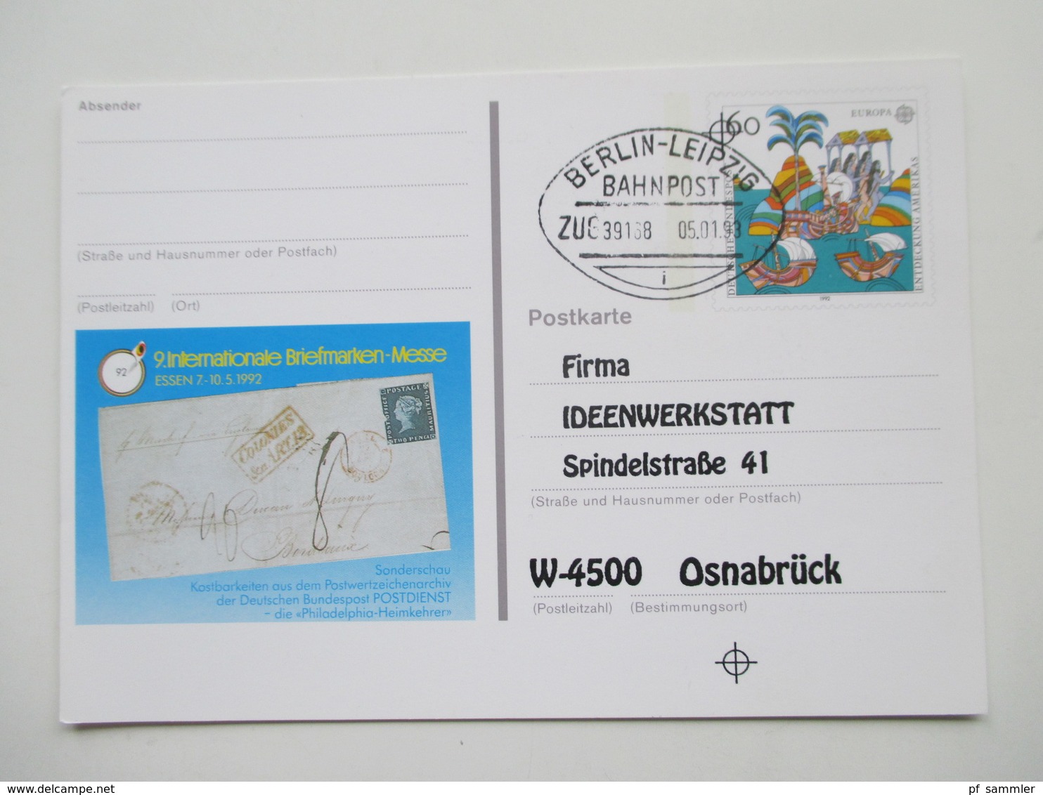 Ganzsachen Posten DDR/ BRD 1952 - 1993 ab Posthorn GA / PK mit Bahnpoststempel insgesamt 24 Karten / GA