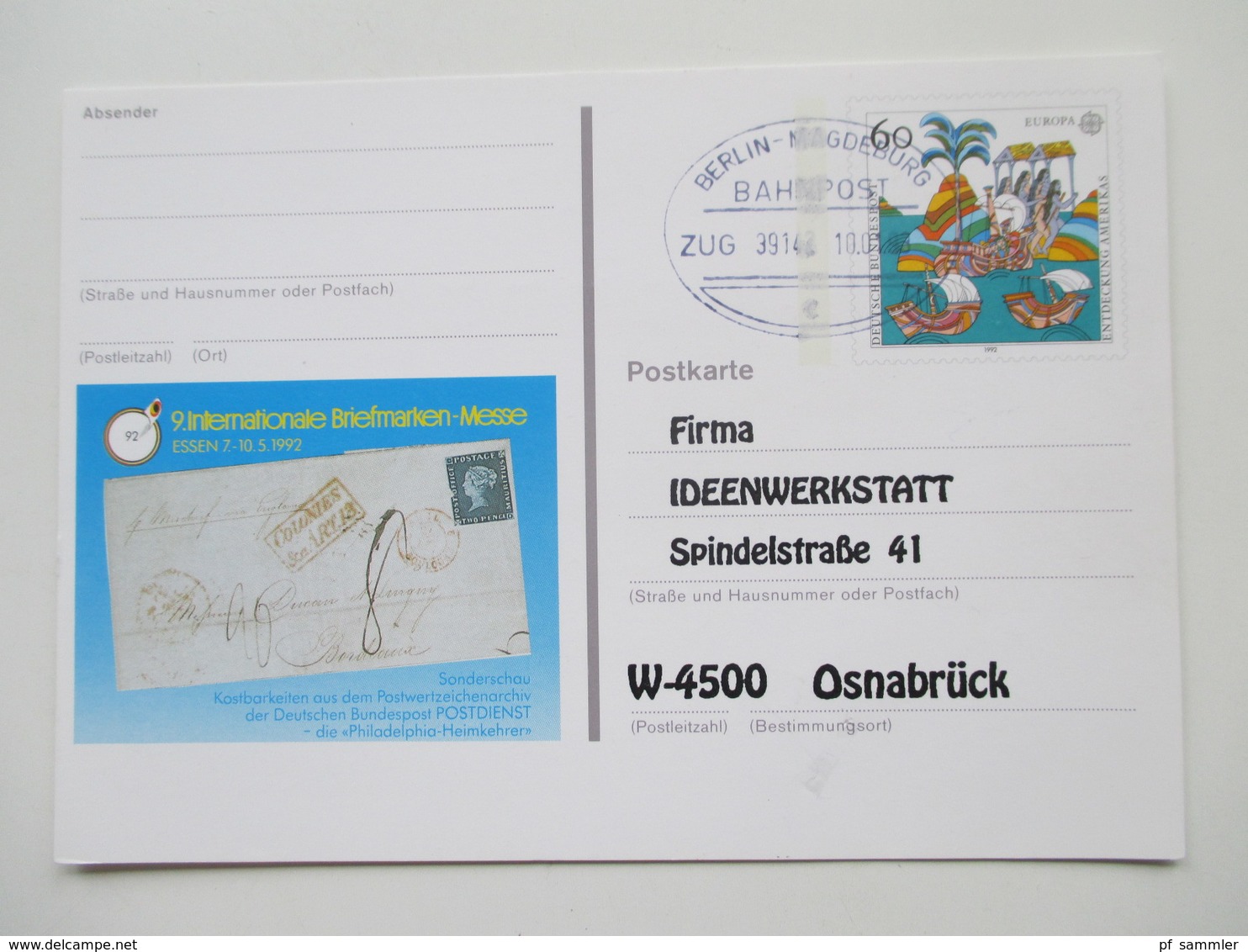 Ganzsachen Posten DDR/ BRD 1952 - 1993 ab Posthorn GA / PK mit Bahnpoststempel insgesamt 24 Karten / GA