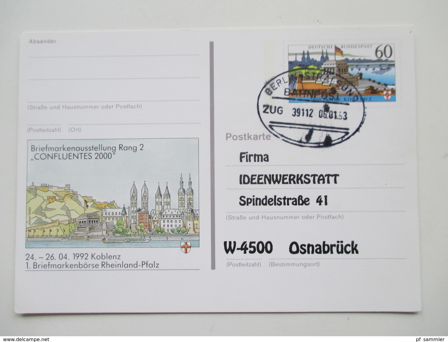 Ganzsachen Posten DDR/ BRD 1952 - 1993 ab Posthorn GA / PK mit Bahnpoststempel insgesamt 24 Karten / GA