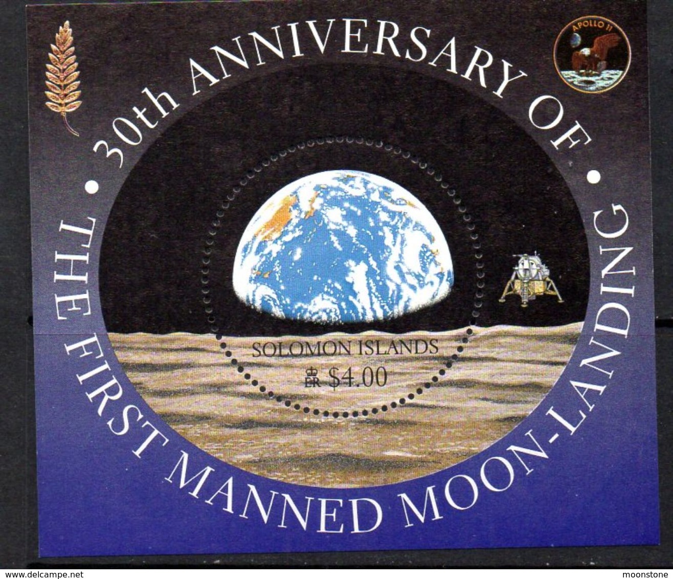 Solomon Islands 1999 30th Anniversary Of 1st Moon Landing MS, MNH, SG 940 (B) - Solomon Islands (1978-...)