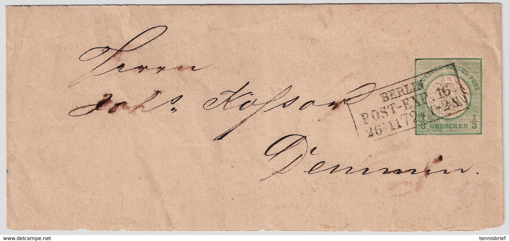 DR, 1872, Streifband, Mi. 55.- + , #a277 - Briefe U. Dokumente