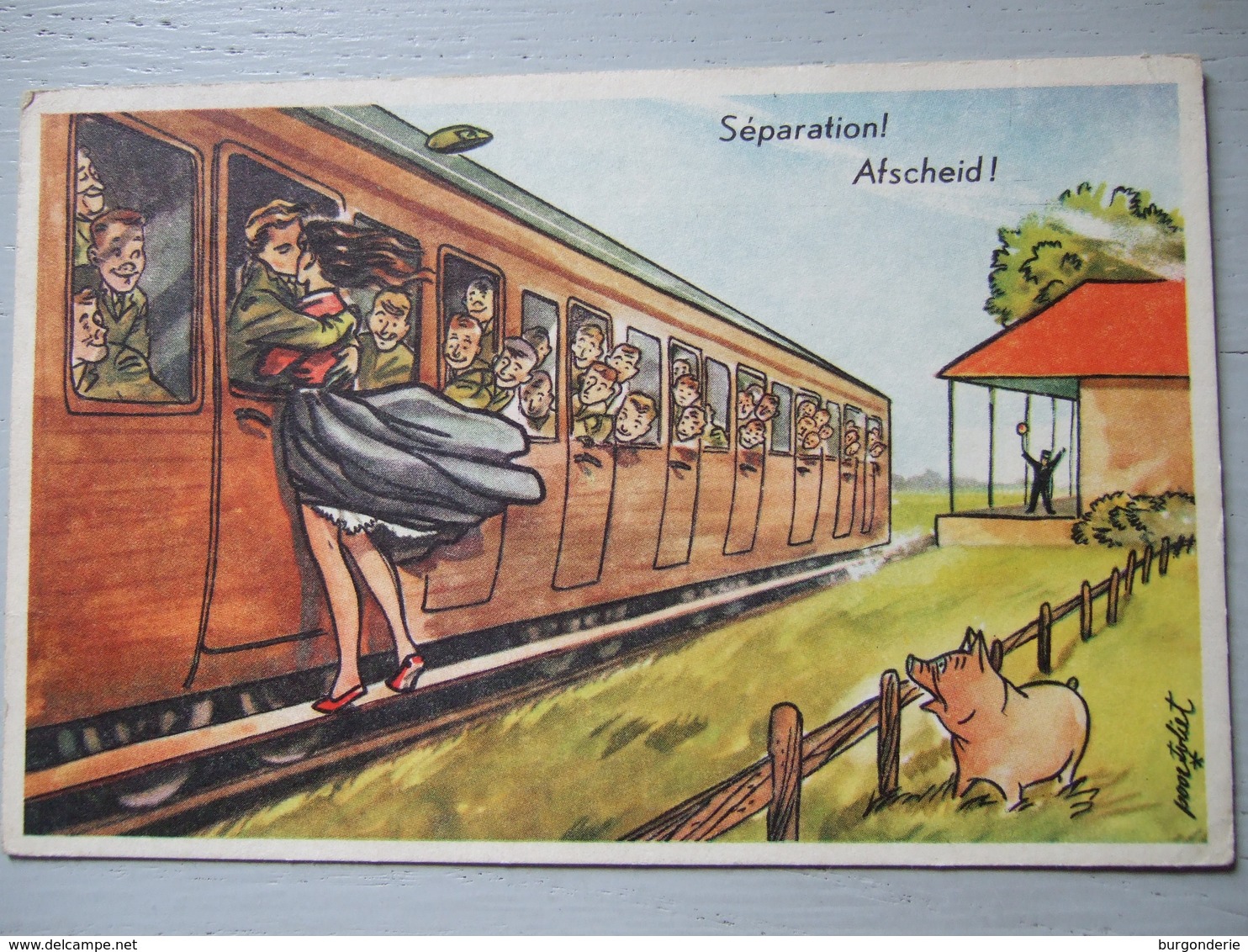 SEPARATION ! AFSCHEID ! / JOLIE CARTE 1961 / ILLUSTRATEUR - Humour